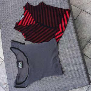 2 vintage fishnet tops.